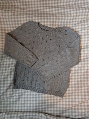 Wheat Kids Pointelle Knit Sweater
